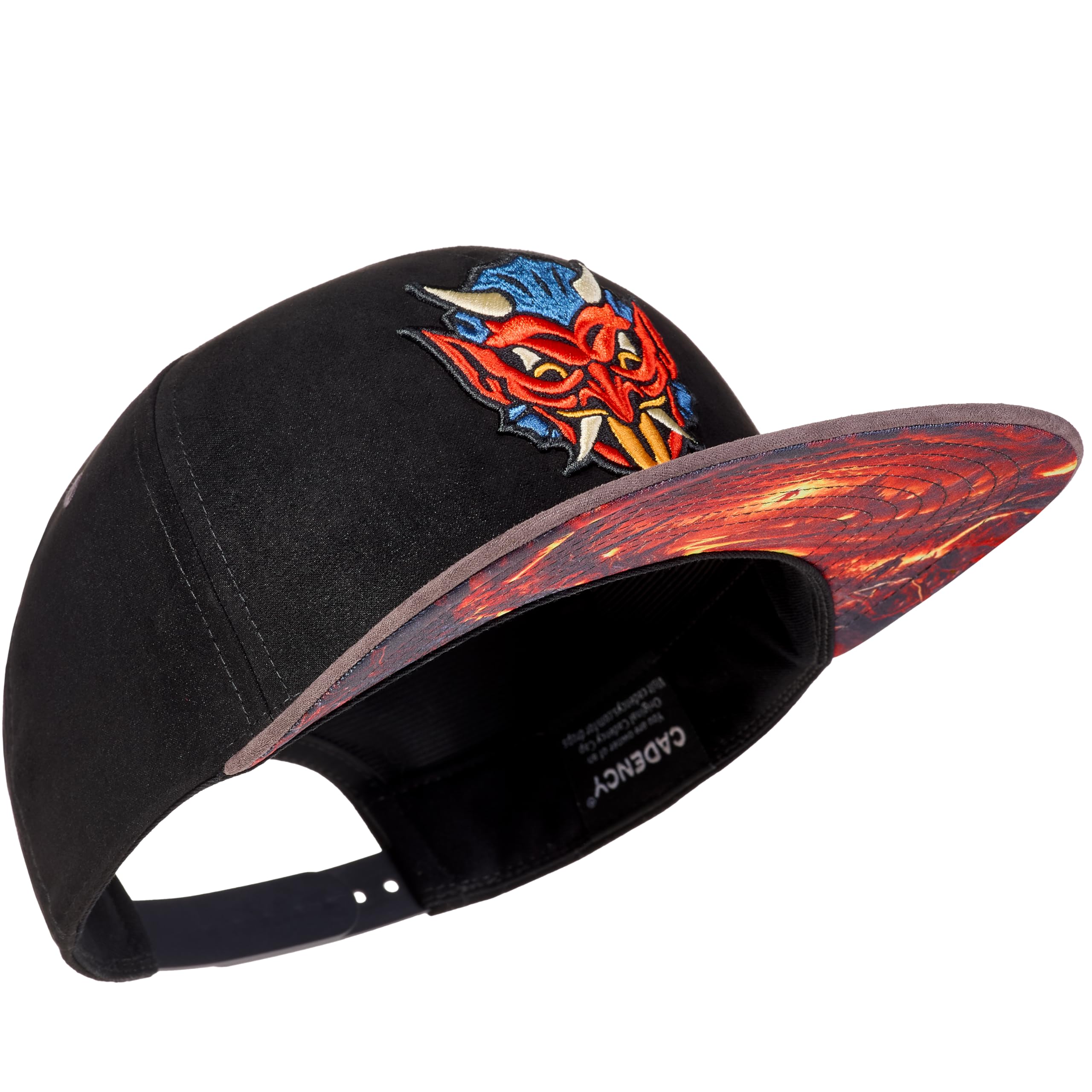Cadency Gorra de béisbol para hombre y mujer, gorra de béisbol, visera recta, talla ajustable, unisex, Devil - Negro, Talla única