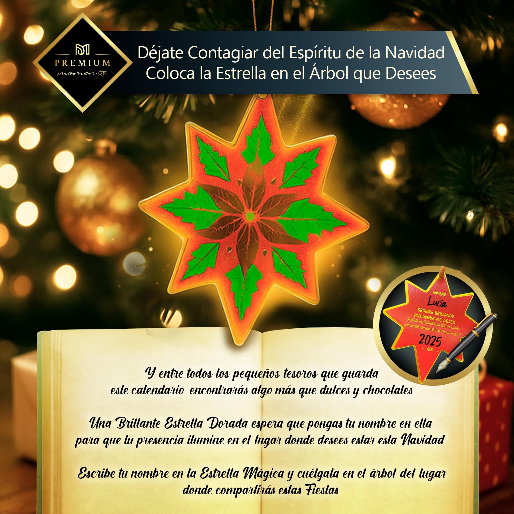 Calendario de Adviento Premium Moments 2025 Edición Lujo XXL 24 Delicias Ferrero Rocher Raffaello Caja Roja Chocolate Dubai 640 g
