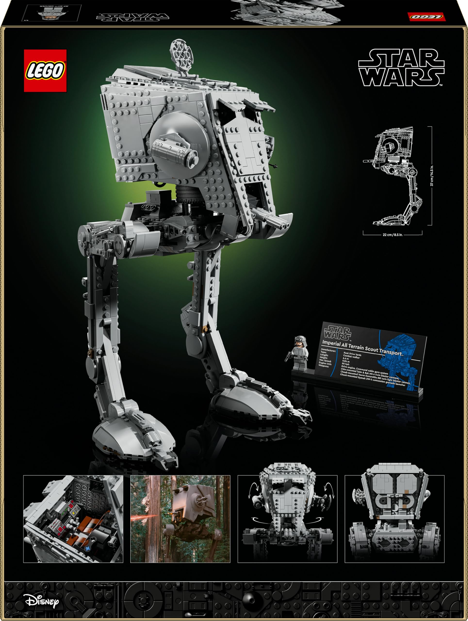 LEGO Star Wars AT-ST Kampfläufer - Bauset für Erwachsene - UCS Modell zum Ausstellen mit Minifigur & Informationstafel - Sammlerstück & Geschenk für Fans - 75417