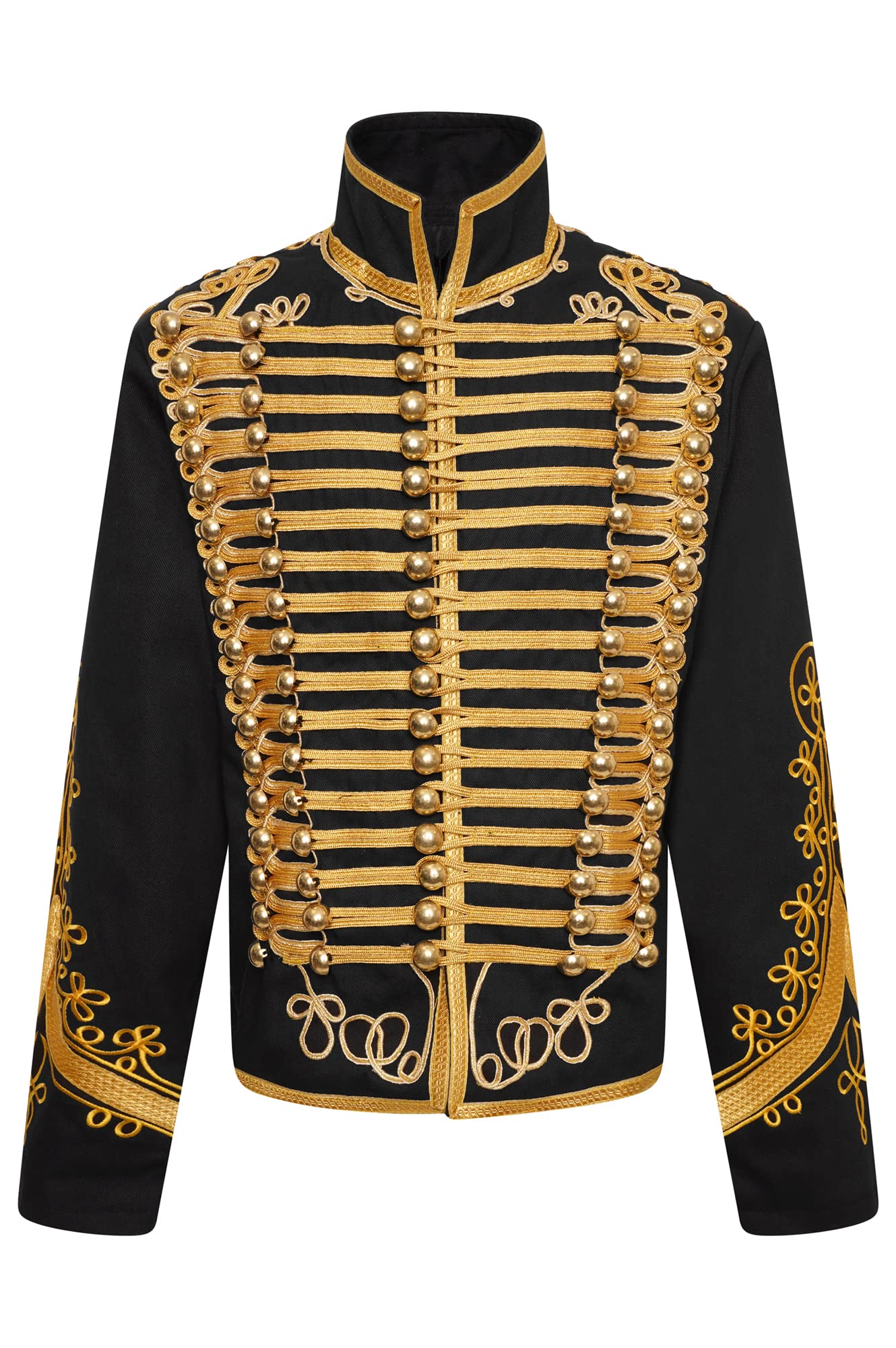 Ro Rox Adam Men’s Marching Band Military Jacket, Military Drummer Parade Jacket for Festivals, Stage Performances, Themed Parties, Cosplay Events