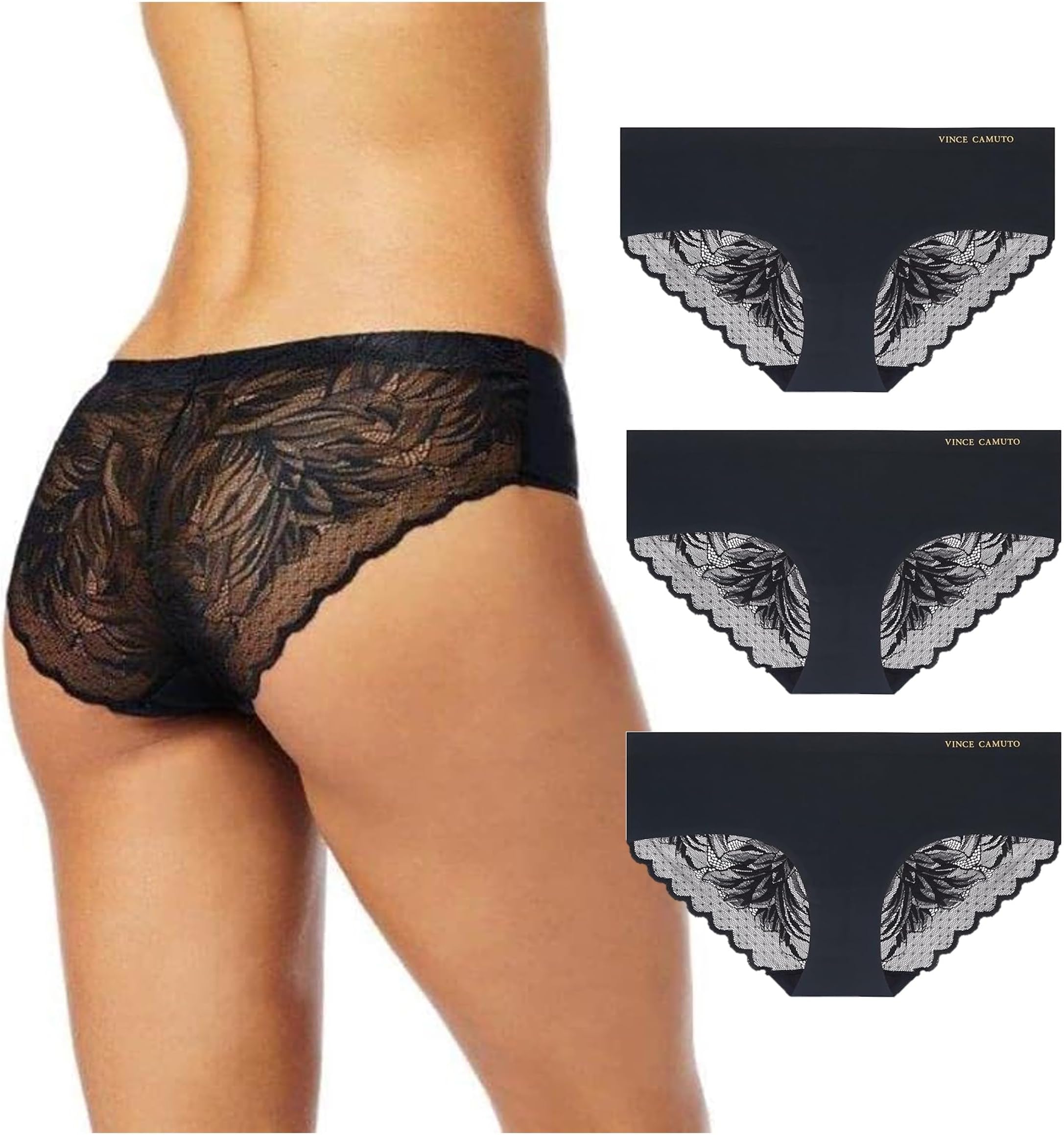 Women’s Hipster Underwear, Soft Seamless Lace, Breathable Ladies Panties, 3/6 Pack, Ropa Interior de Mujer