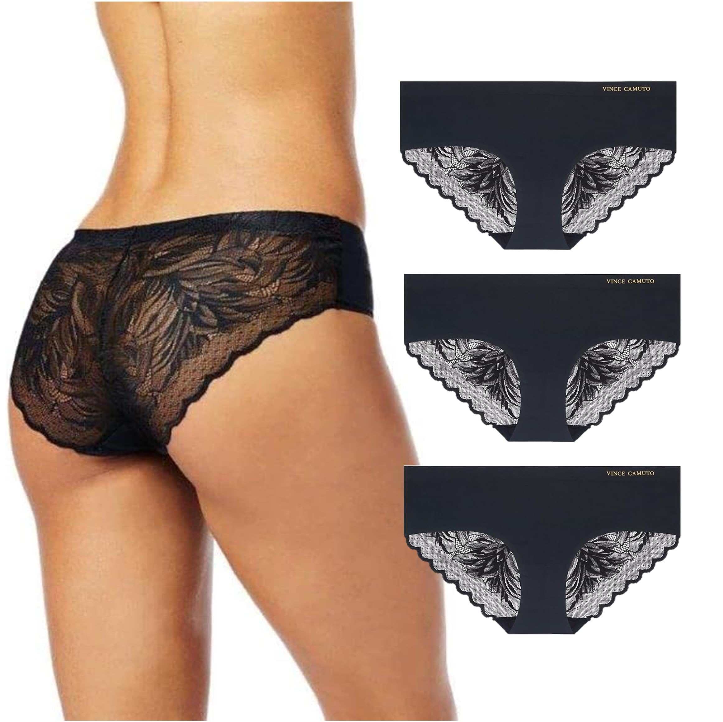 Women’s Hipster Underwear, Soft Seamless Lace, Breathable Ladies Panties, 3/6 Pack, Ropa Interior de Mujer