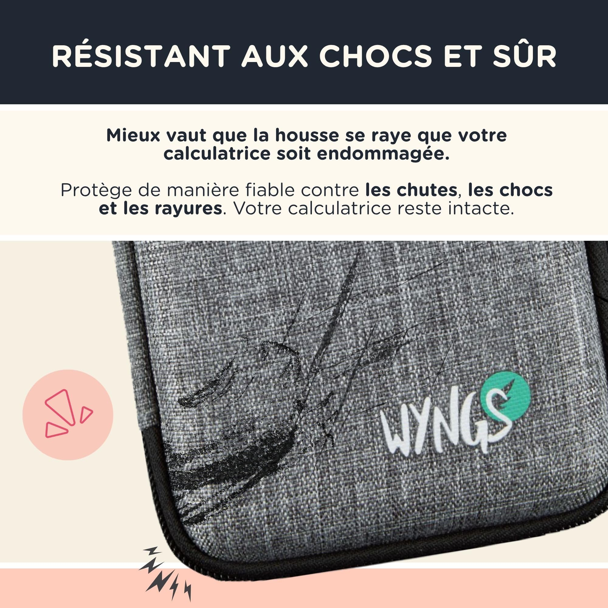 NumWorks Calculatrice Graphique Noir avec Housse de Protection WYNGS