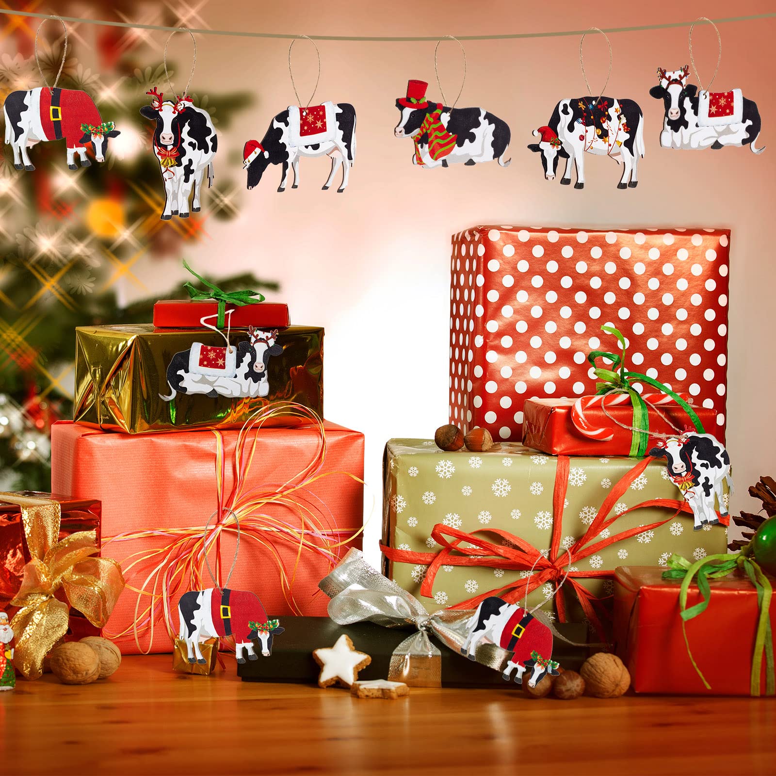12 Stück Weihnachtsanhänger Aus Holz Christbaumsc Produktbild-Vorschau 7
