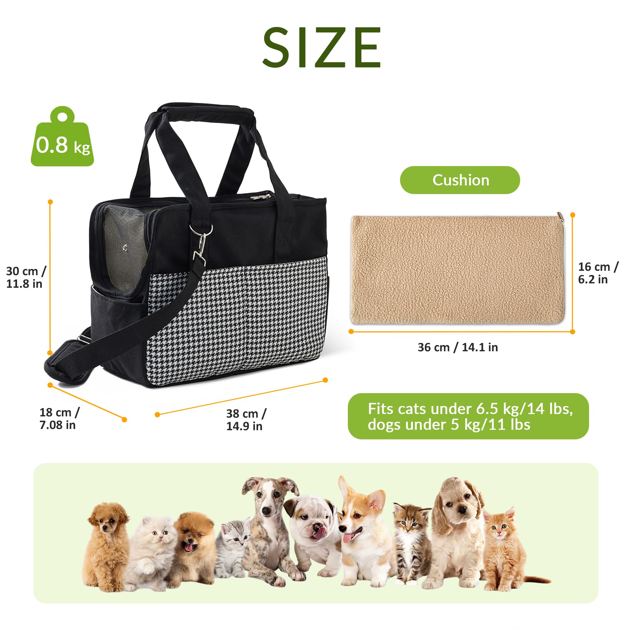 Puppy Carrier Compatible Small Cat & Dog Portable Shoulder Bag Collapsible  486286 Dog Carrier