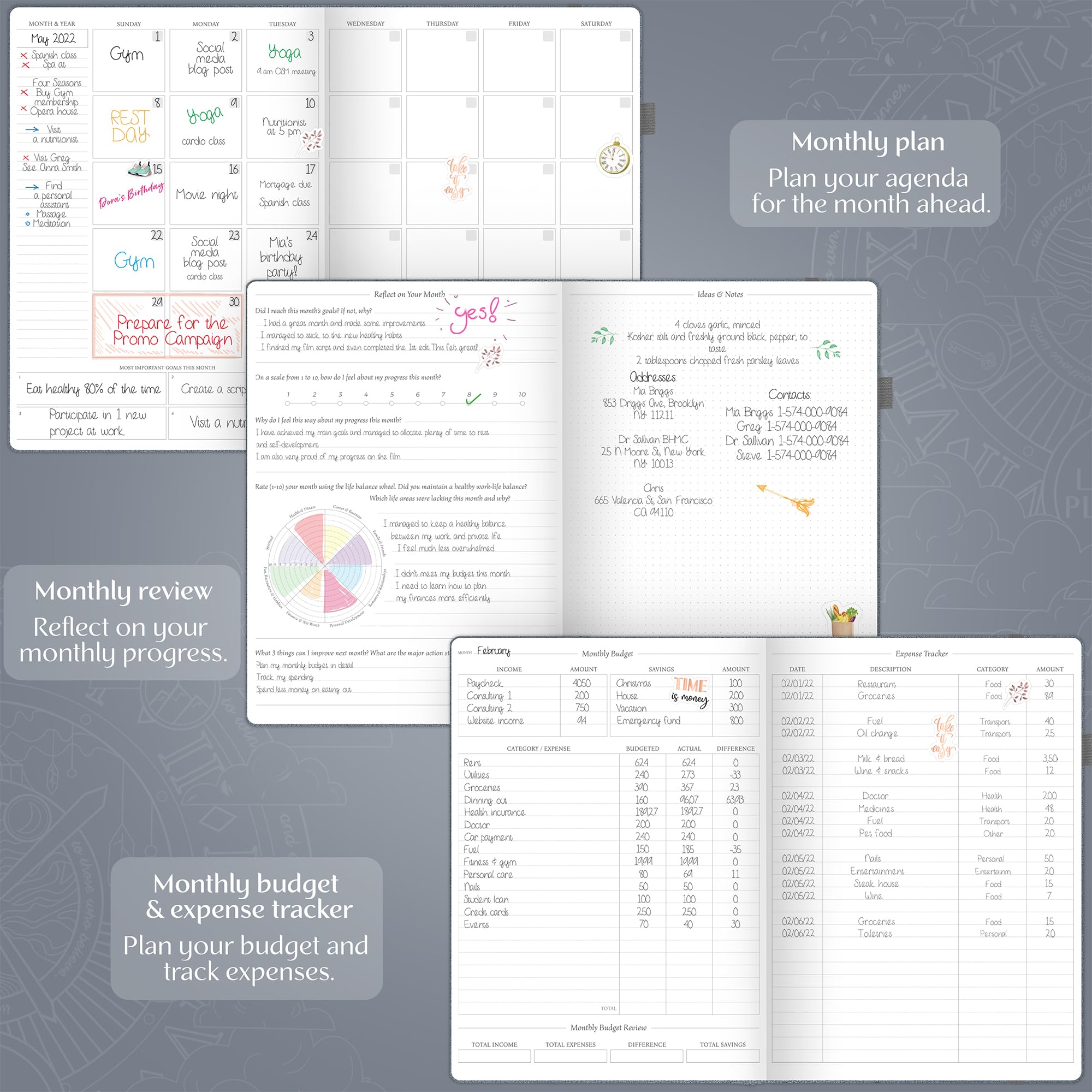 Legend Hourly Planner PRO Premium, Large Undated Schedule Planner with Time Slots - Image 4