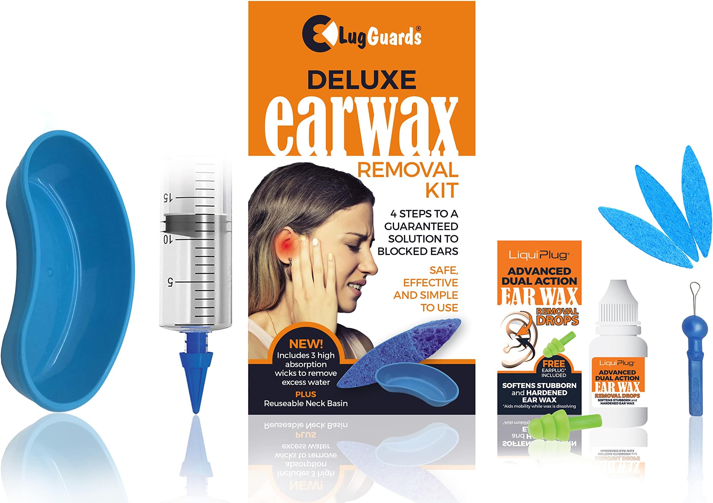 LUGGUARDS® PROFESSIONAL DELUXE EAR WAX REMOVAL KIT - CE CERTIFIED