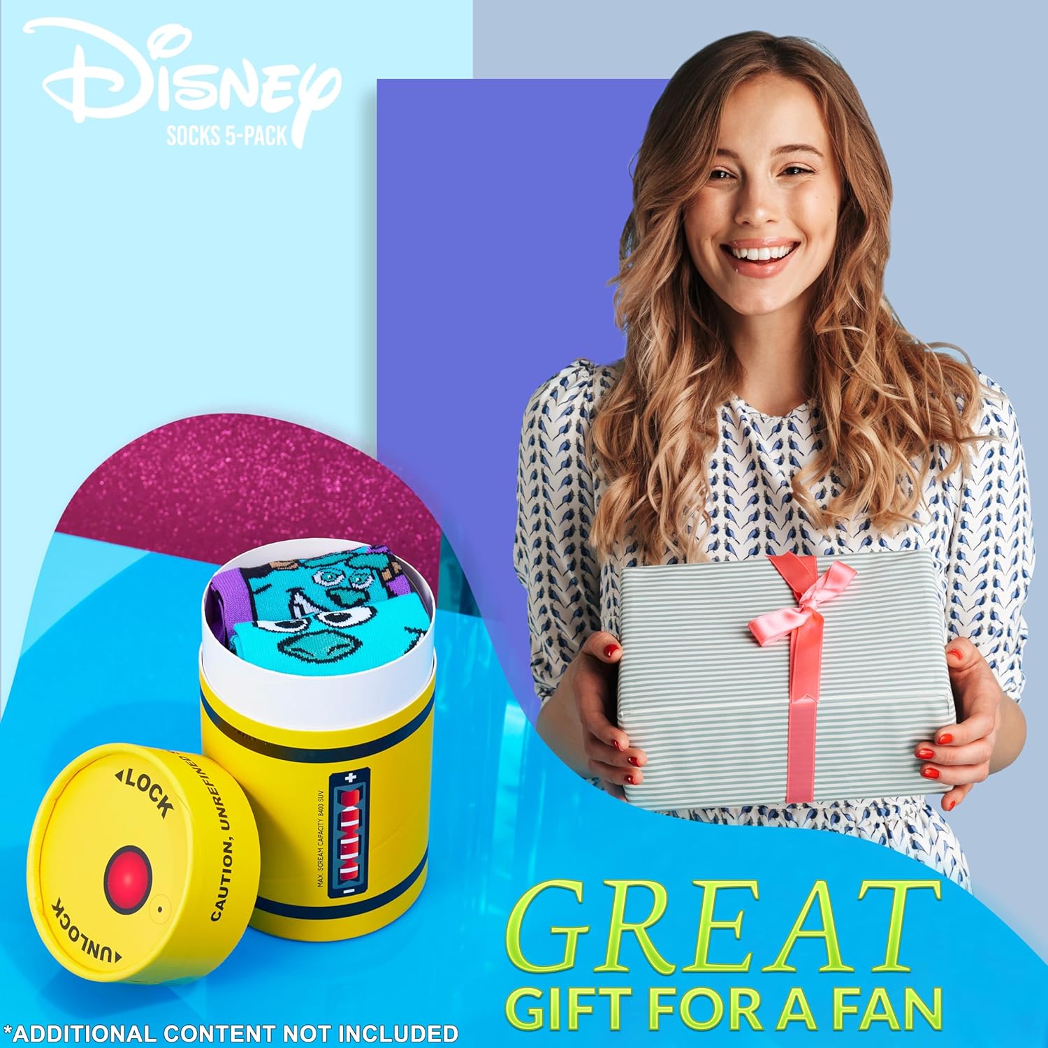 Disney Socks Valentines Day Gifts for Women, Wife, Girlfriend, 5 or 6 Pack, US Size 4‑9, Soft and Breathable Novelty Socks - Image 2