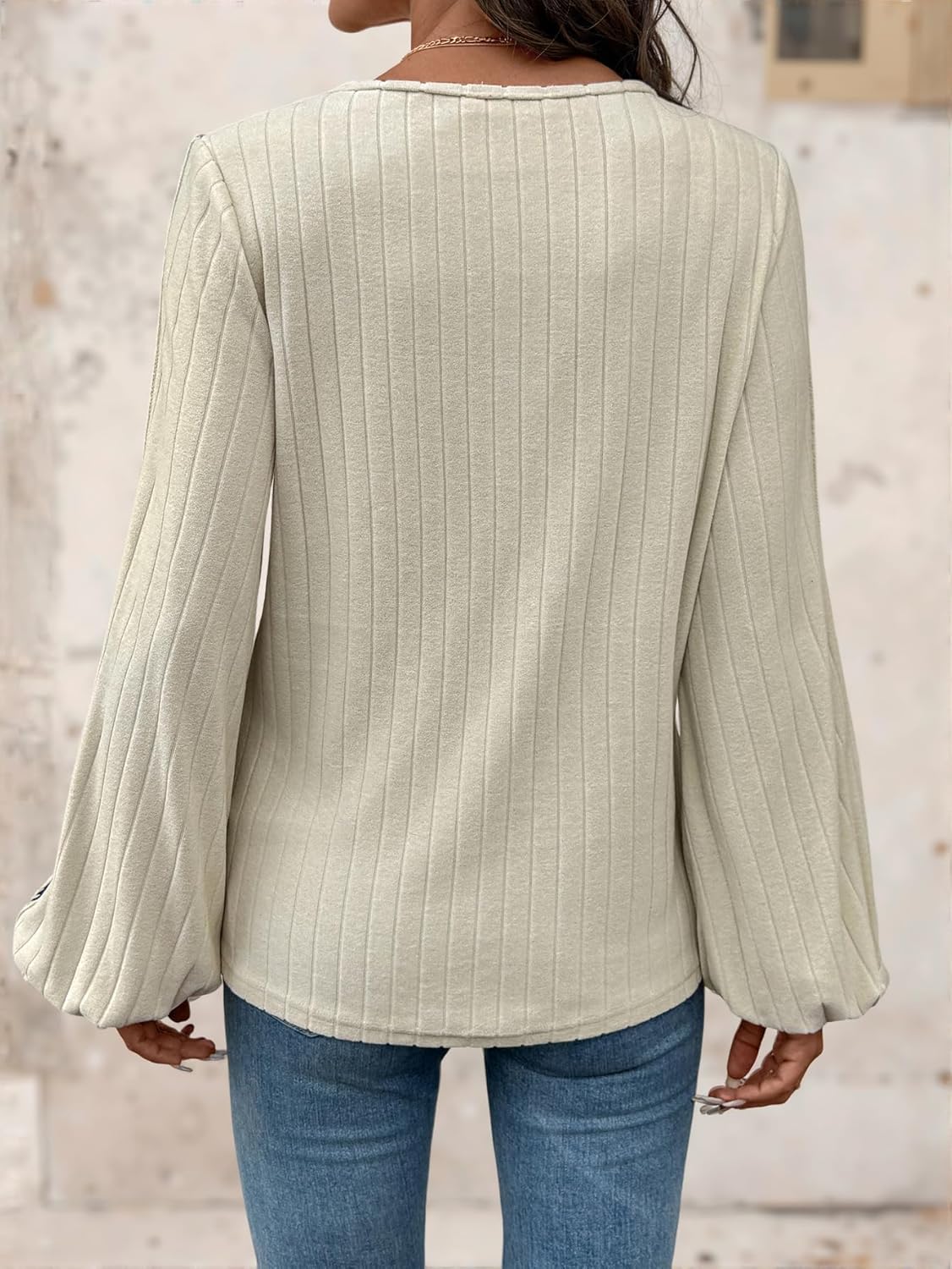 Women Long Sleeve Boat Neck Tops Blouses Dressy Casual for Women 2025 Tunic - Image 4