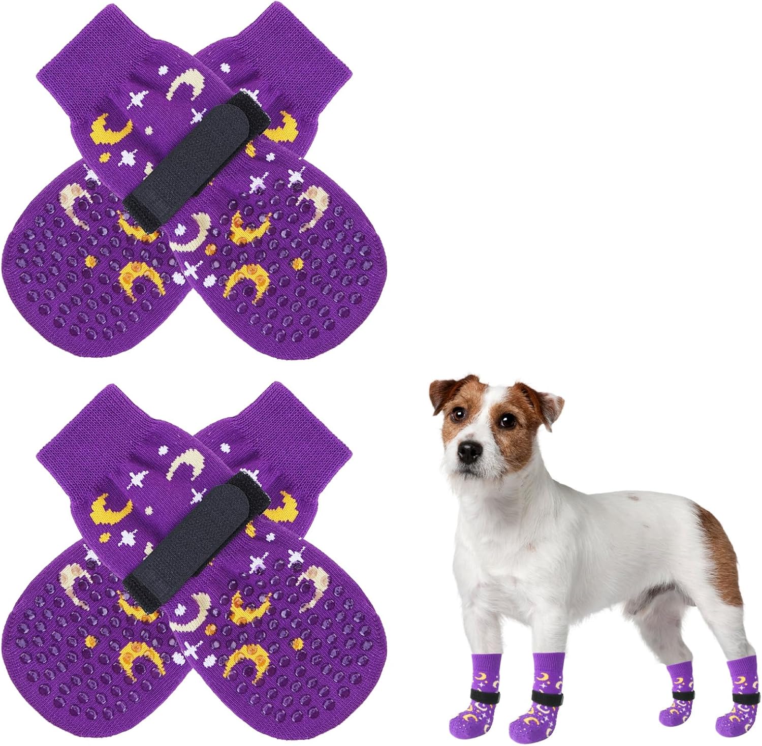 SCENEREAL AntiSlip Dog Socks for Small Medium Large Dogs