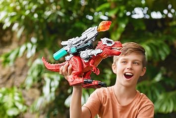 Robo Alive Dino Wars Mega-Rex by ZURU Dinosaur Battle Realistic Walking T-Rex with Armor and Battling Weapons Toys