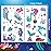 Konsait Glitter Temporary Tattoo for Girls, 24 Sheets Butterfly Mermaid Fairy Flowers Tattoo Stickers for Kids, Waterproof Fake Tattoos for Birthday Party Favors Goodie Bags Stuffers Party Fillers