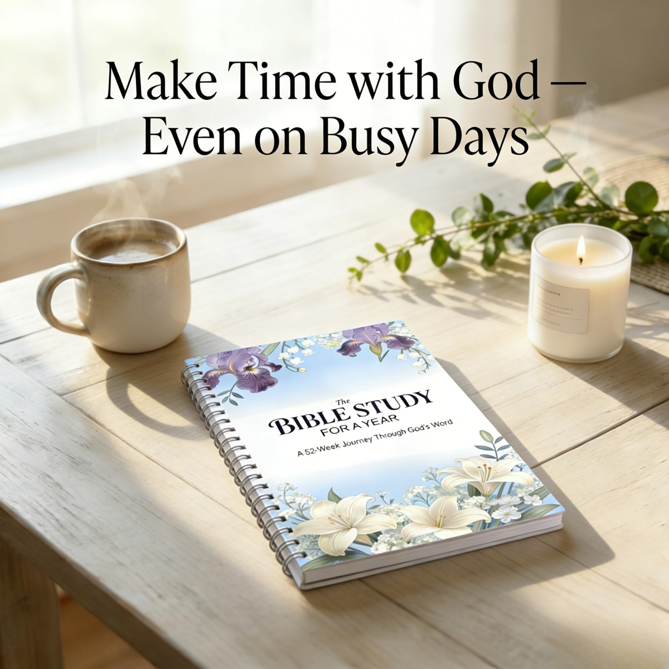 Diario de estudio bíblico: mantente constante en solo 10 minutos a la semana, escritura guiada de 52 semanas, cuaderno de oración y reflexión, fácil y apto para principiantes, regalo devocional