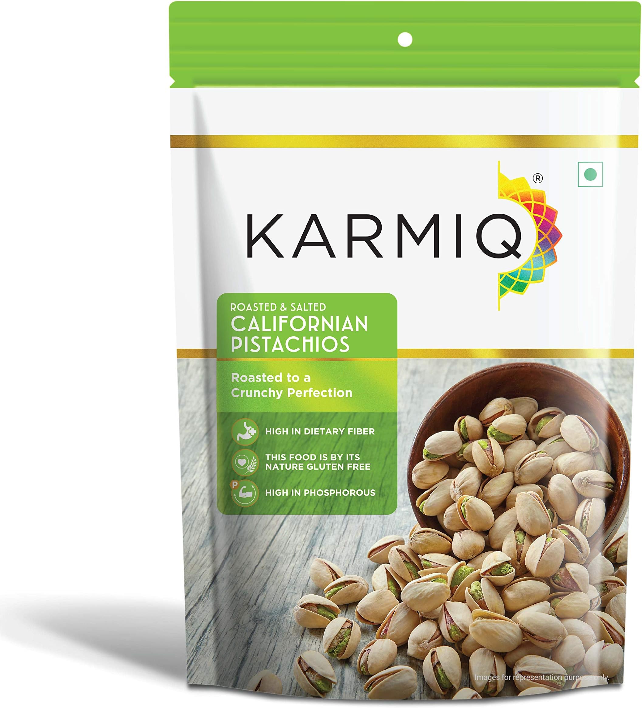 Karmiq in Shell Pista, Roasted and Salted, 500g