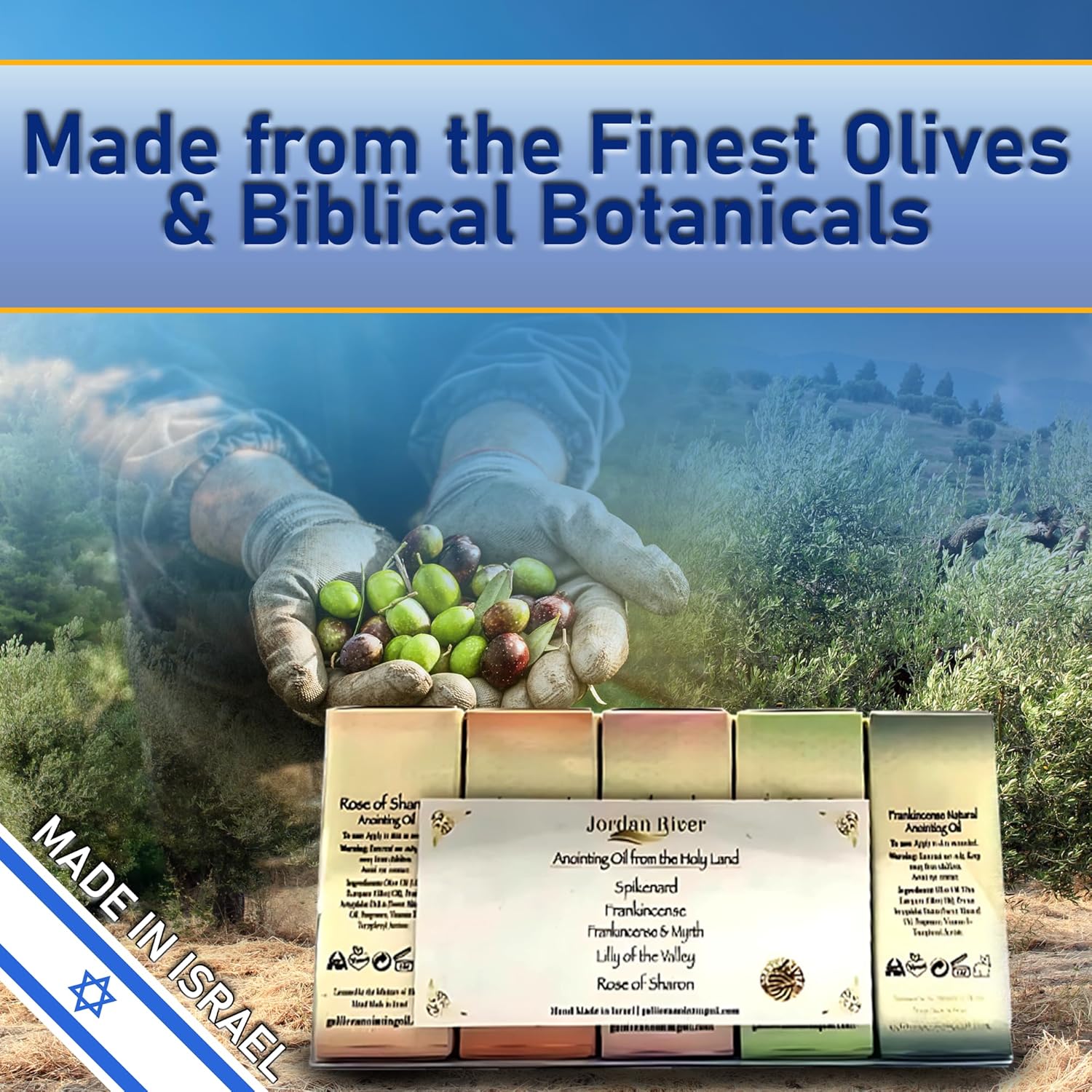 Anointing Oil for Prayer – 5x15ml Holy Oil Bottles from Jerusalem – Rose of Sharon, Spikenard, Lily of The Valley, Myrrh, Frankincense – Blessed Anointed Oils from Israel - Image 4