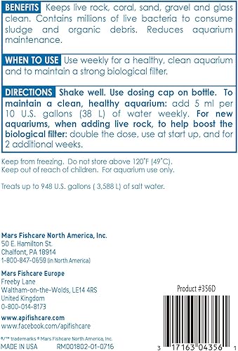 Miniatura 2 de API Marine Stress Zyme - Solución de limpieza para acuarios de agua salada (16 onzas)