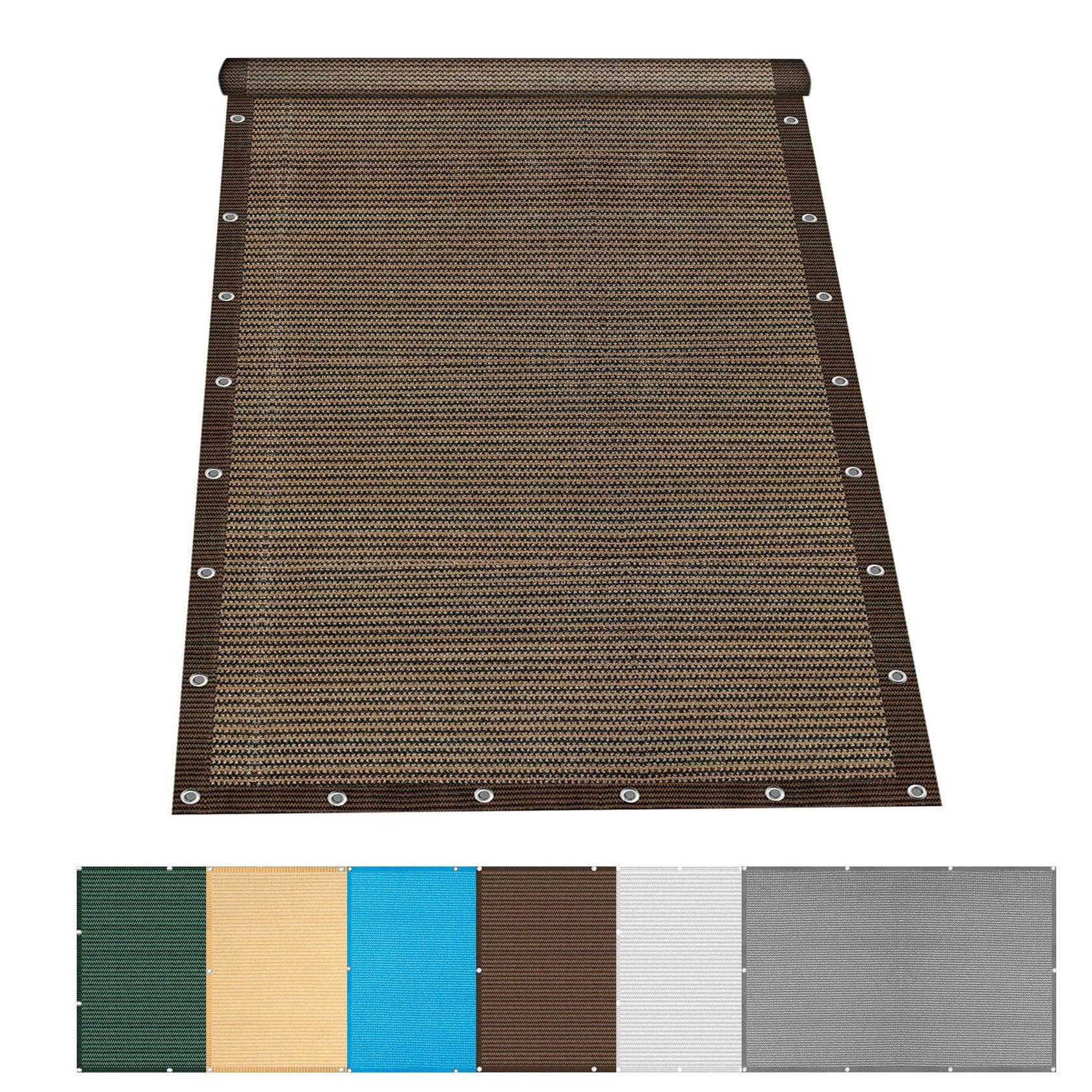 Voile d'ombrage rectangulaire 3.6x7.5 m marron pour jardin