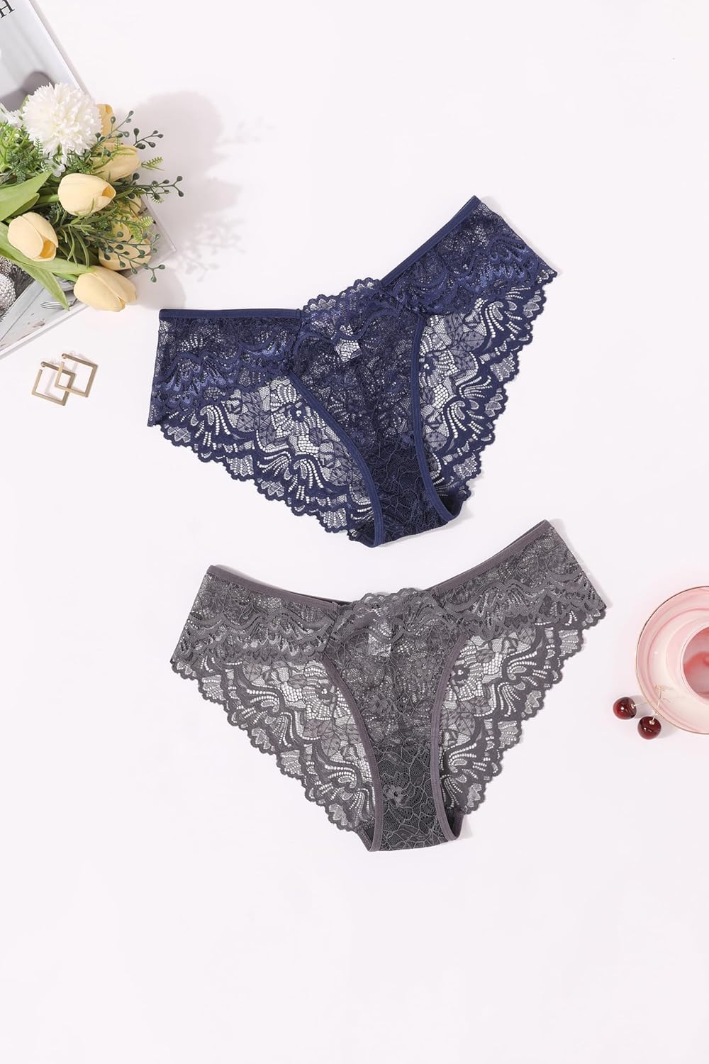 Avidlove Lace Underwear for Women Sexy Hipster Panties Breathable Bikin Panty 3-6 Packs - Image 7