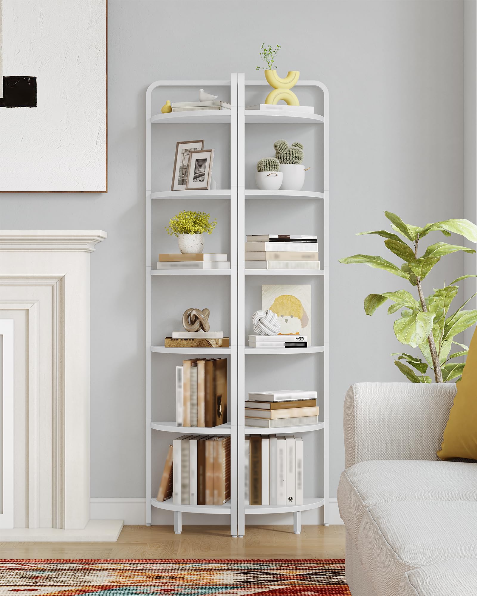 Snapklik.com : Hzuaneri Corner Shelf Stand, Corner Bookshelf, Plant ...