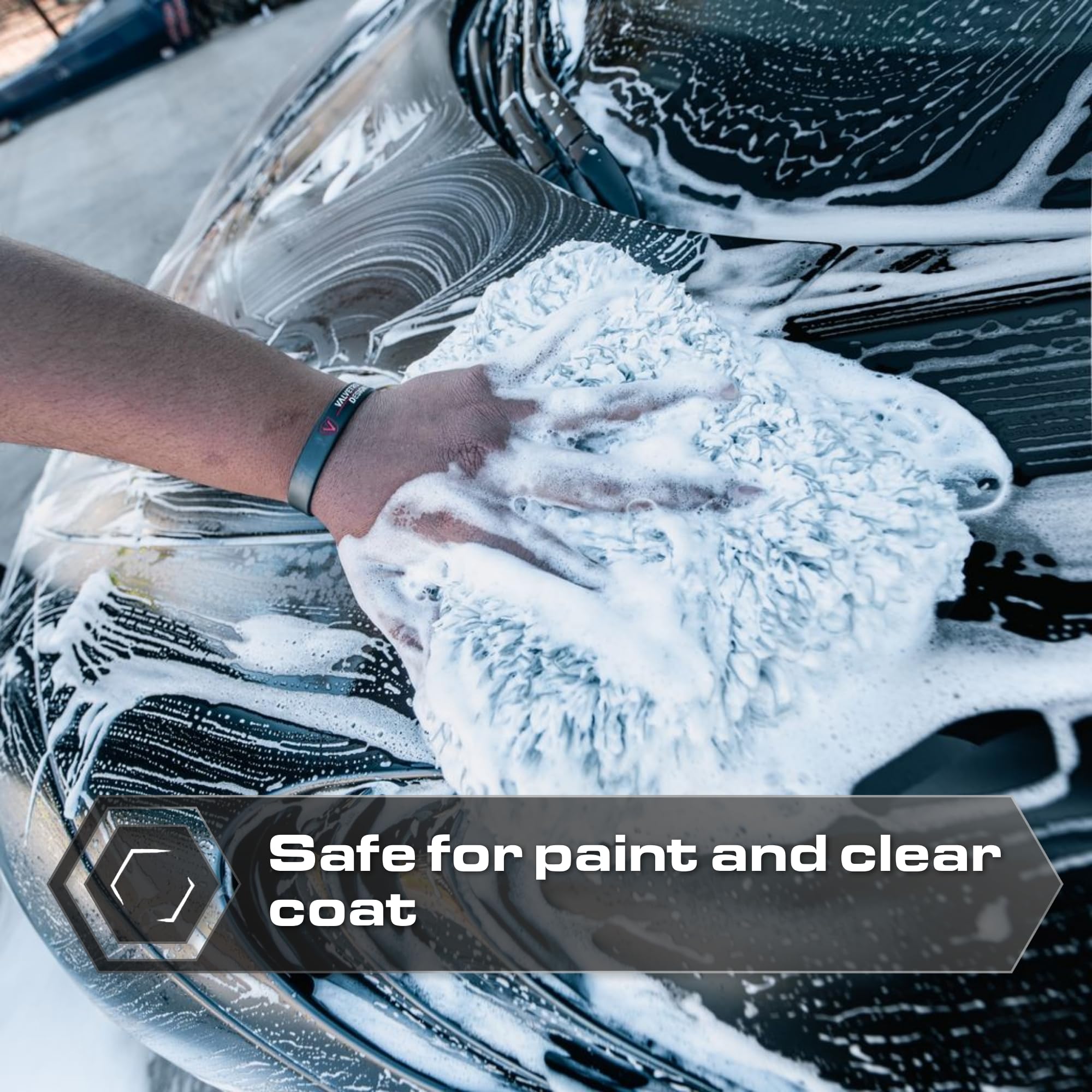 Blackline Mikrofaser-Autowaschhandschuh, Premium-Mikrofaser-Waschhandschuh für die Autoreinigung, Autozubehör, funktioniert mit Eimer, Autoshampoo oder Schaumkanone, 70 % / 30 % Mikrofaser-Mischung,