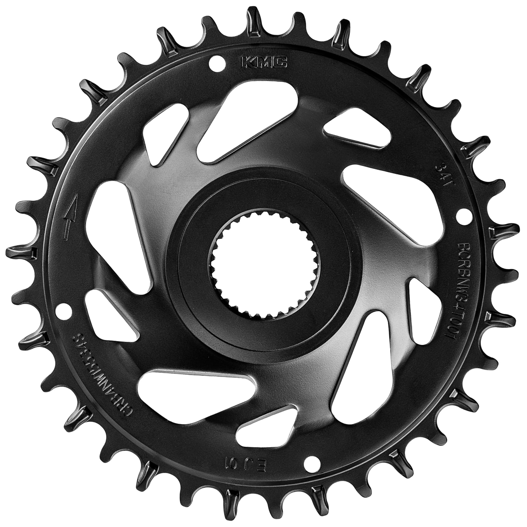 KMC Narrow Wide Direct Mount Chainring Compatible with Bosch BDU38/34, 55mm Chainline, 34T