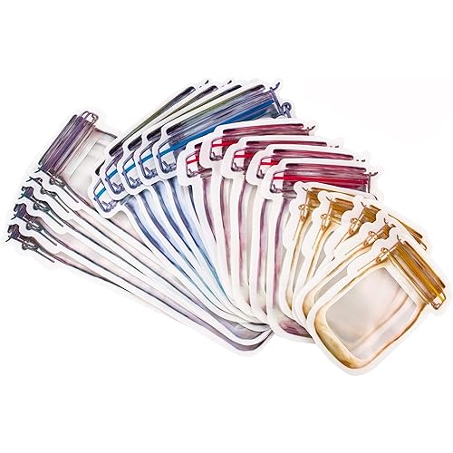 reusable food storage bags sandwich bags stasher bags multipack Ziplock bag for kitchen camping picnic storage bag (20)