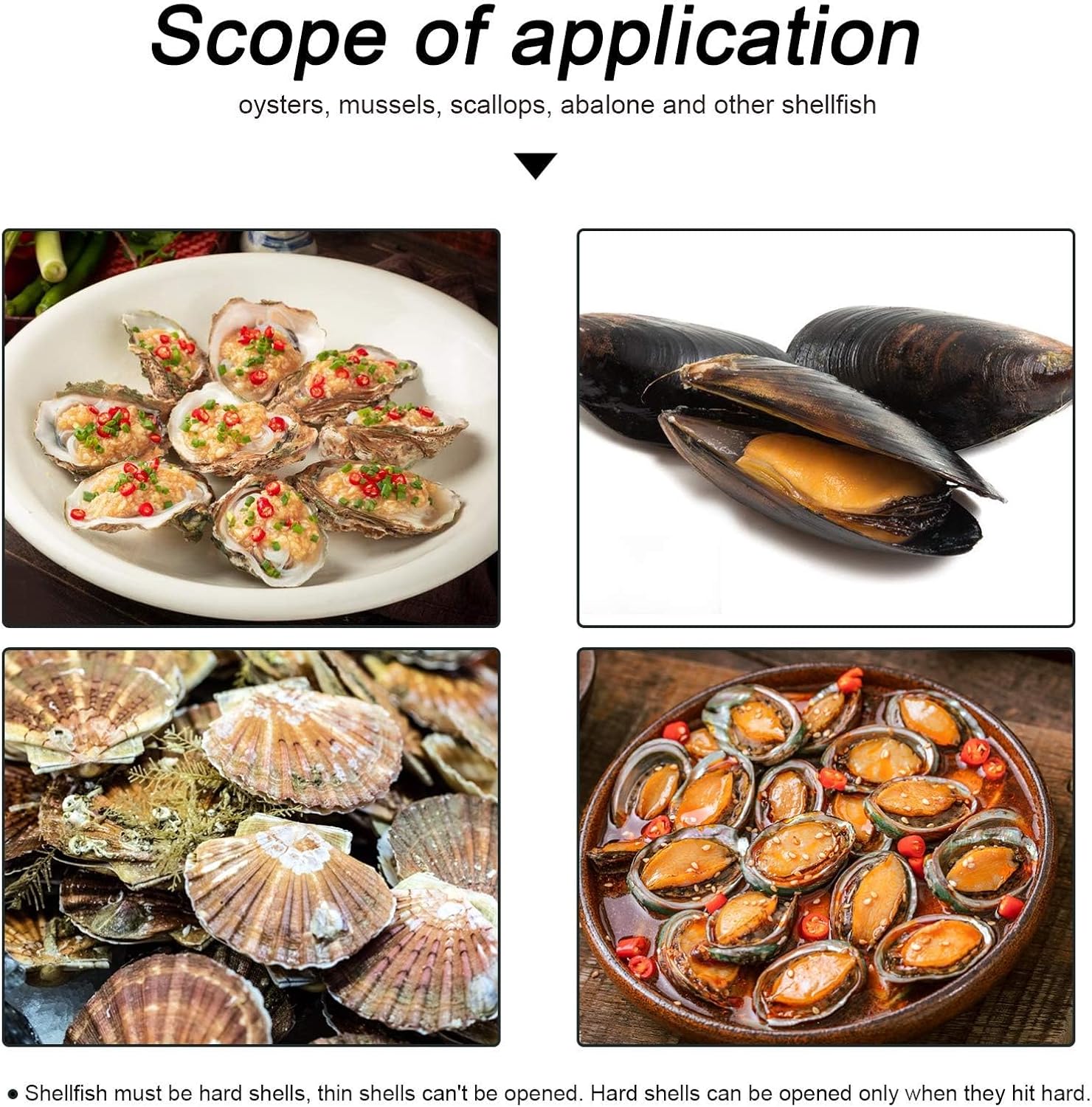 Oyster Shucker Manual,Oyster Shell Opener Machine,Oyster Opener Set Clam, Seafood Tools with Bottom Fixing Design, Machine Pressure