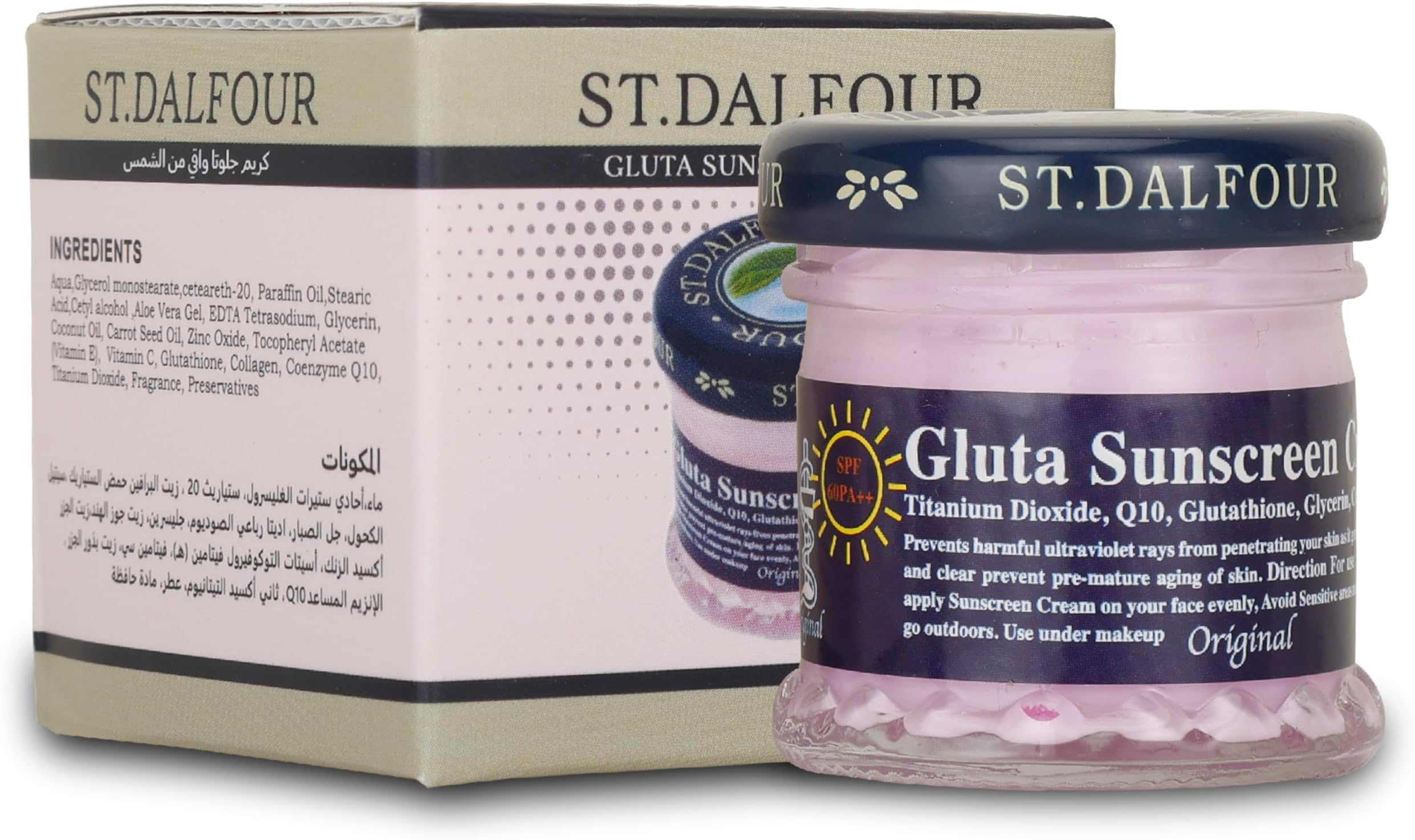 Gluta Sunscreen Cream SPF 60 PA++ x 30 ml for Sun Protection