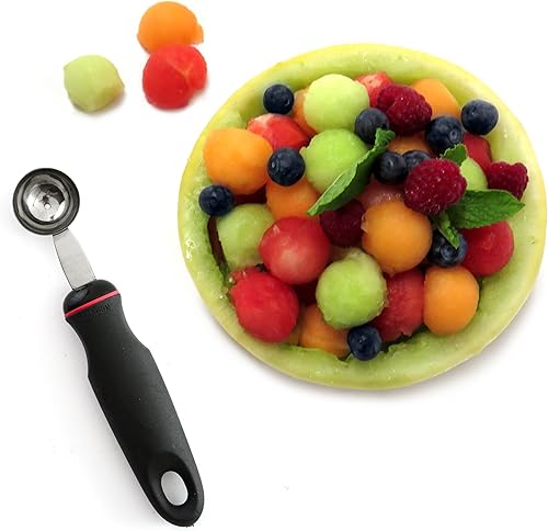 Miniatura 5 de Norpro 110 Grip-EZ Products descorazonador de manzanas, Sacabolas para melón y sandía, Negro