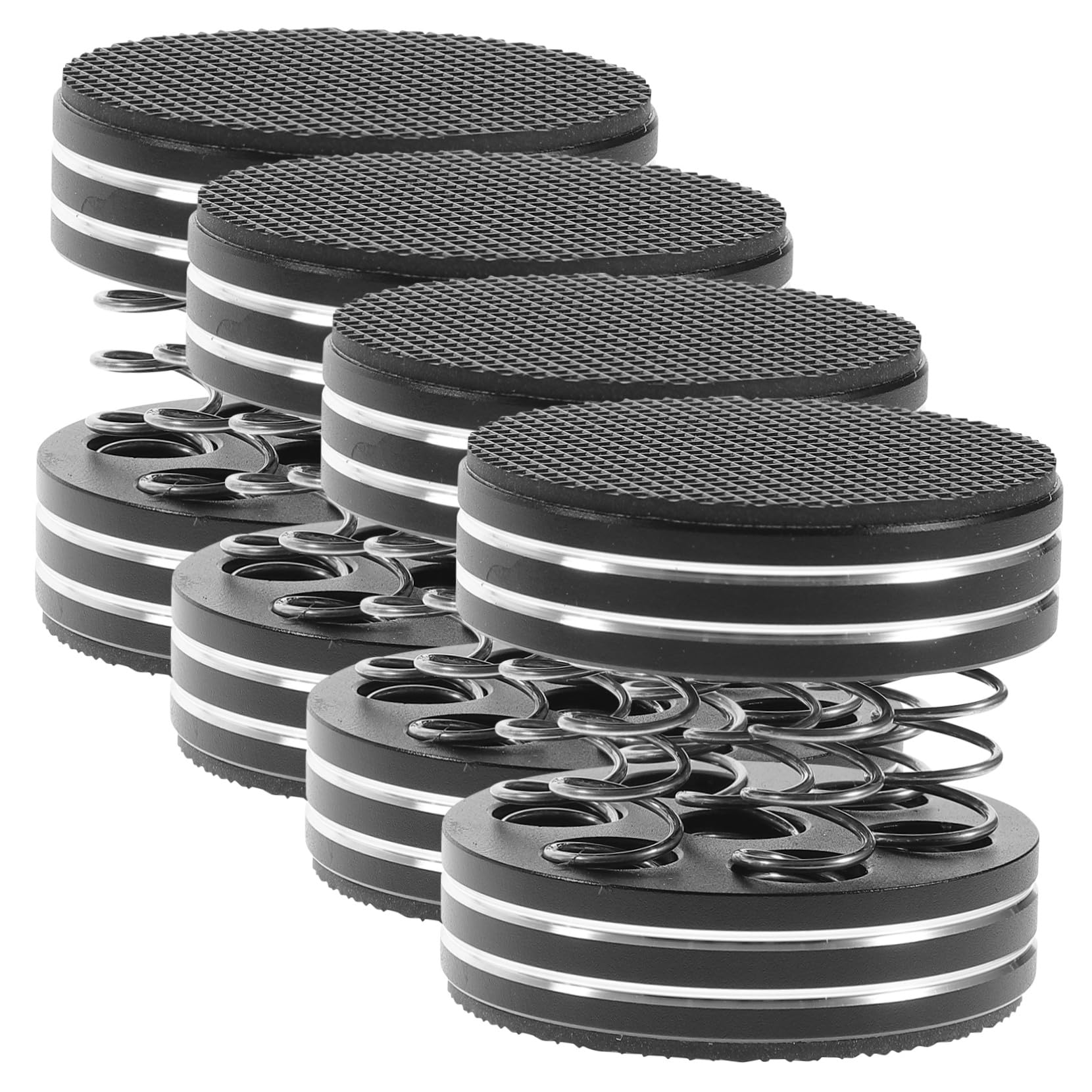 Veemoon 4pezzi Piedini Isolanti per Altoparlanti in Acciaio Inossidabile Anello in Silicone Antiscivolo Cuscinetto Isolante Molla per Subwoofer e Supporto per Giradischi Riduce Efficacemen