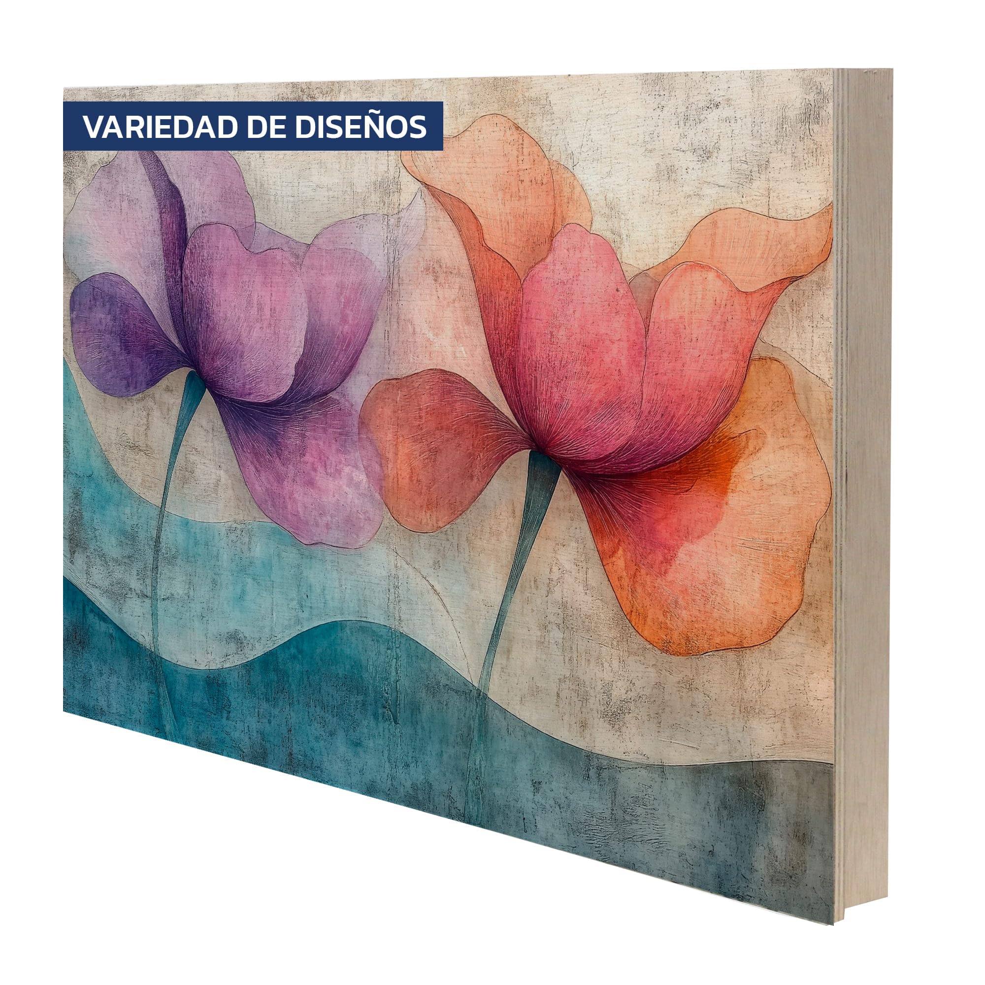 Lafabricadelcuadro® Tapa Contador de Luz Decorativo de Madera– Colgador de Llaves de Pared– Disponible en 40 Diseños y 2 Tamaños (Cub FC124, 54x37 cm)