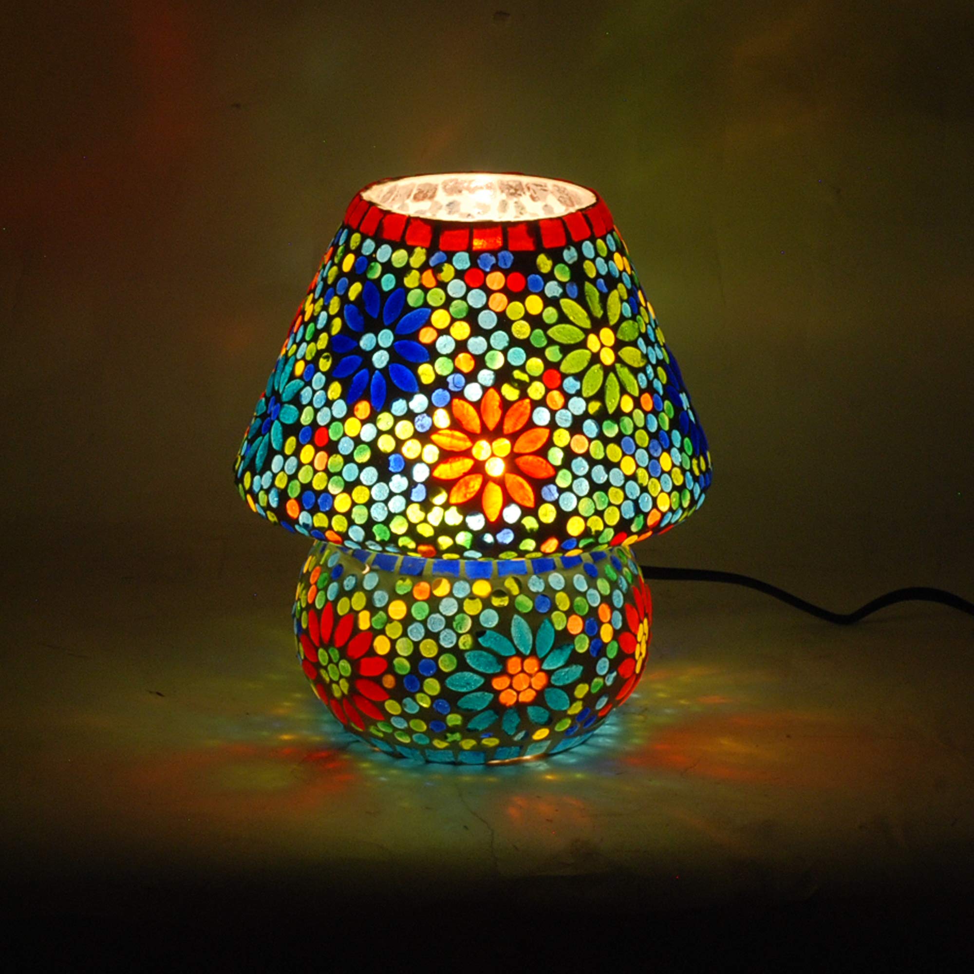 Vidal Regalos Lampara de Sobremesa Mosaico Cristal 22 cm