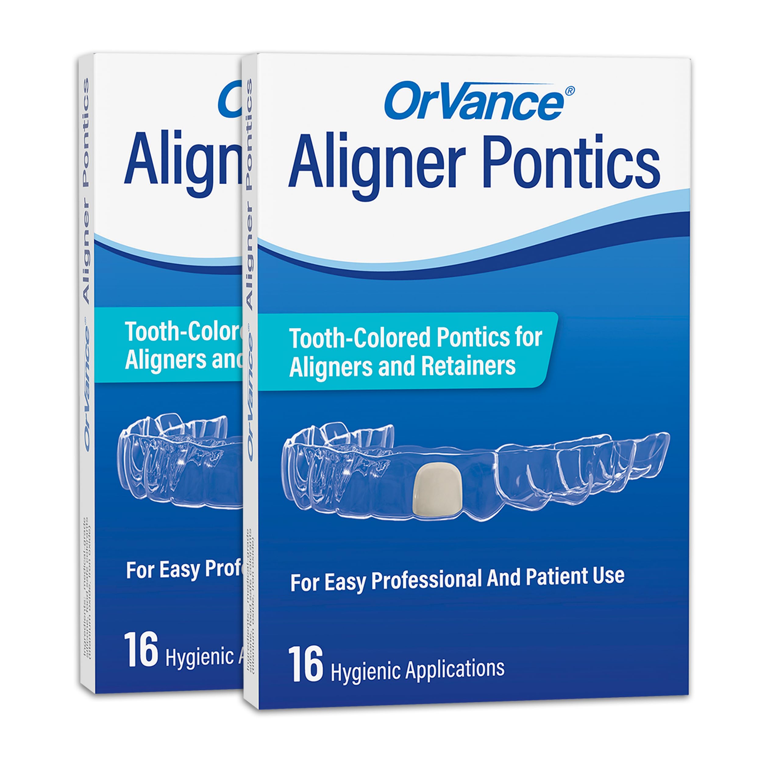 ORVANCE Aligner Pontics | Temporary Tooth Replacement for Aligner Trays and Retainers During Orthodontic Treatment (32 Count)