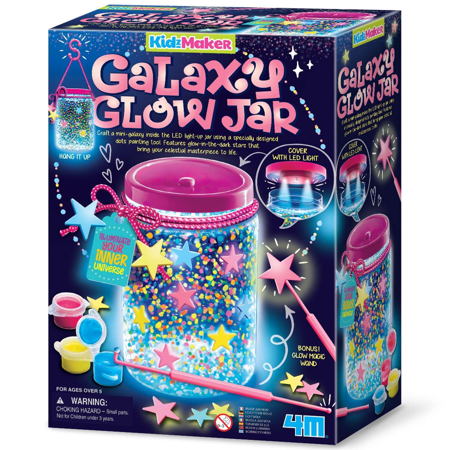 4M KidzMaker Create a Galaxy Glow Jar Craft Kit