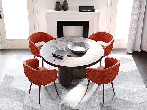 Miniatura 7 de Ottomanson Juego de 2 sillas de comedor, color naranja Palermos