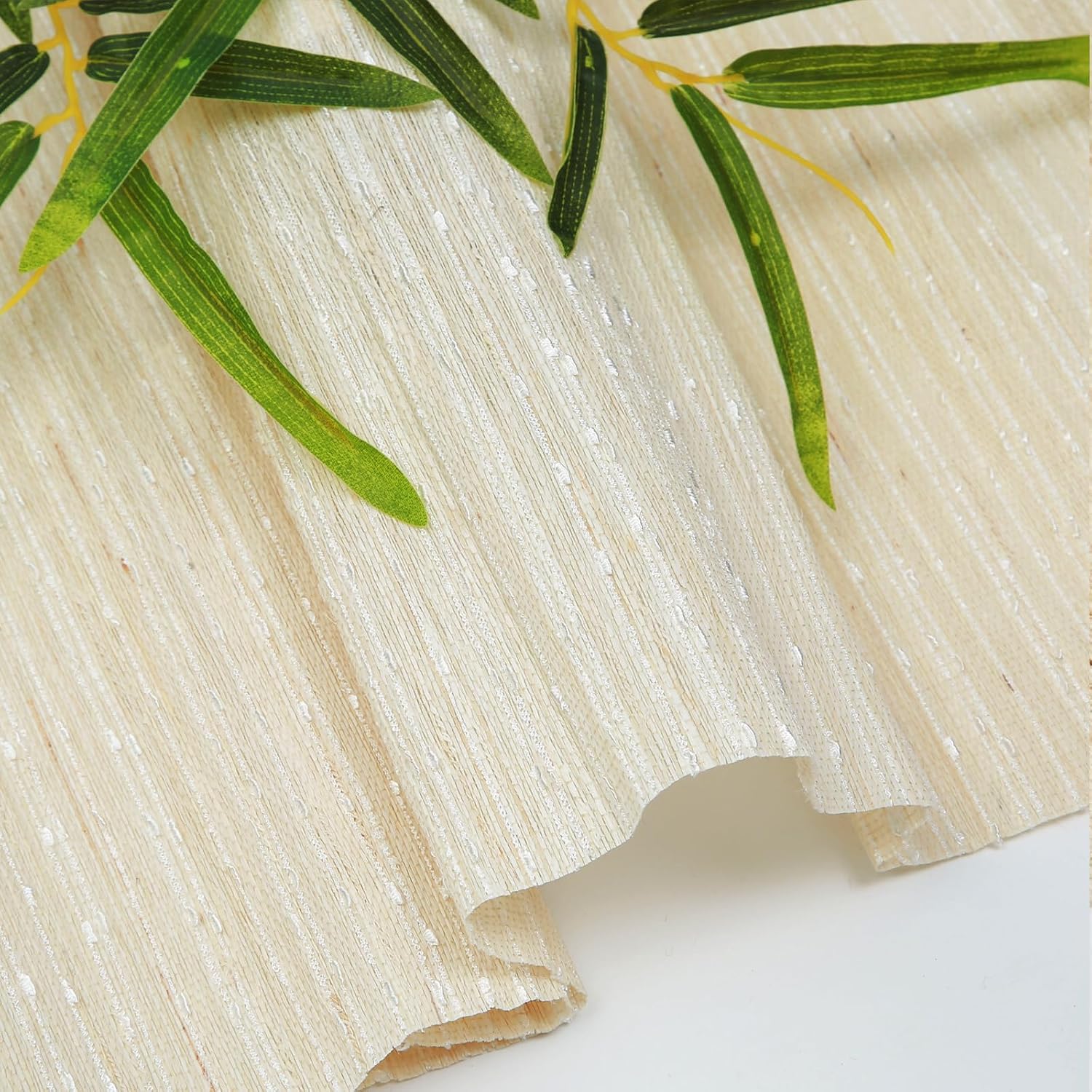 LETAU No Tools No Drill Cordless Linen Roman Shades Blinds, Light Filtering Sheer Window Blinds for Interior Windows, Real Natural Jute Material,Pattern 6