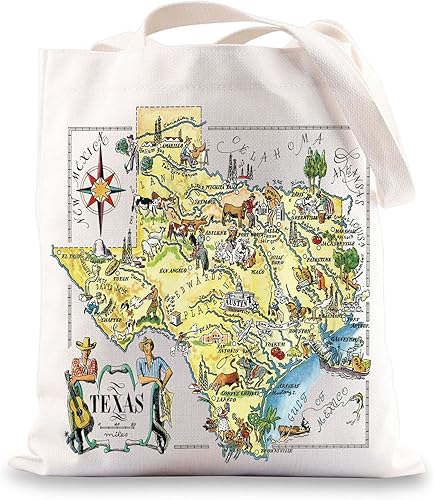 Bolsa de viaje del estado de Texas, regalos de recuerdo de Texas, bolsa de comestibles reutilizable de Texas, regalos para turistas de Texas disponible en Yaxa El Salvador