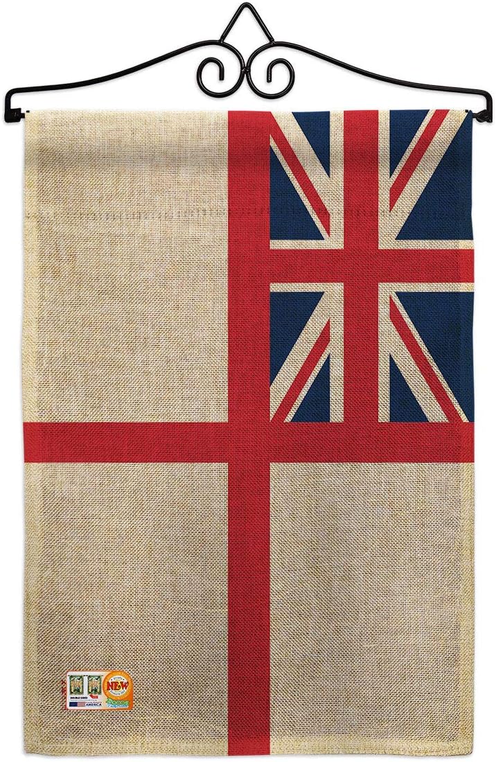 British Navy Garden Flag Set Wall Holder Regional World Historic International Heritage Celebration Cultural Country Particular Area Small Gift Yard House Banner Made In USA 13 X 18.5