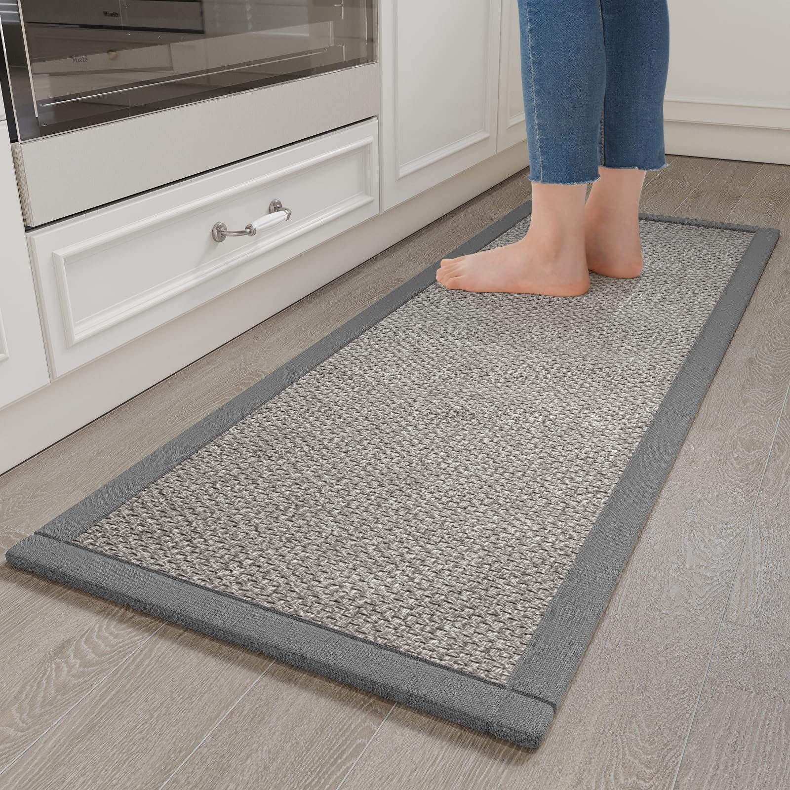 Kitchen Mats For Floor, Super Absorbent Kitchen Rugs Non Slip Washable, Soft