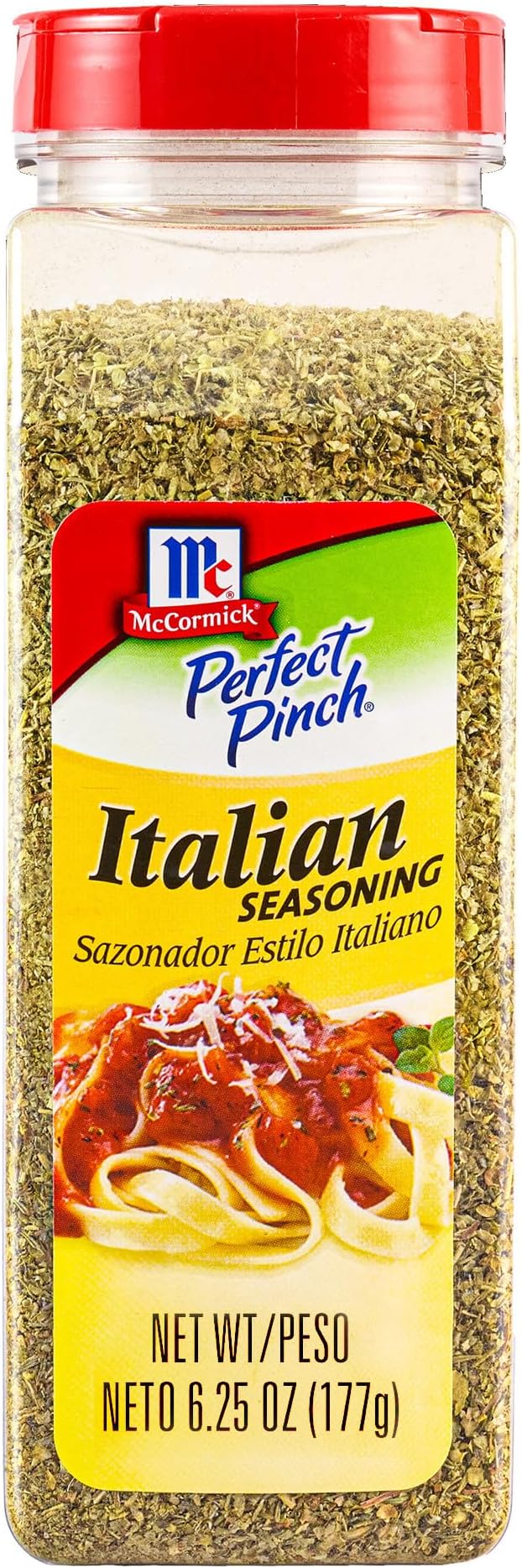 McCormick Italian Seasoning, Blend of Marjoram, Thyme, Rosemary, Sage, Savory, Oregano, and Basil, For Creating Memorable Flavor While Cooking or Dining, For Pizza, Salad, Veggies & More, 6.25 oz