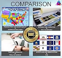 Vista 2 de World Map, United States Map, and Solar System Poster with Extra Features – Laminated 14x19.5 in – Educational Posters, Classroom Decorations