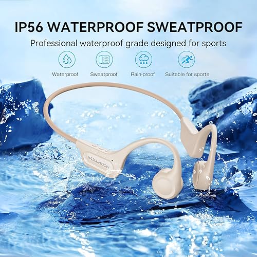 Miniatura 5 de Auriculares de conducción ósea, auriculares inalámbricos Bluetooth 5.3 8 horas de reproducción, sonido premium, llamada HD con micrófono integrado,