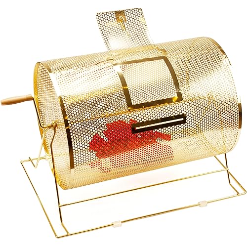 GSE Games & Sports Expert Raffle Drum, Professional Brass Raffle Ticket Spinning Cage, Holds 10,000 Tickets or 300 Ping Pong Raffle Balls (Available in Small, Medium, Large & X-Large)