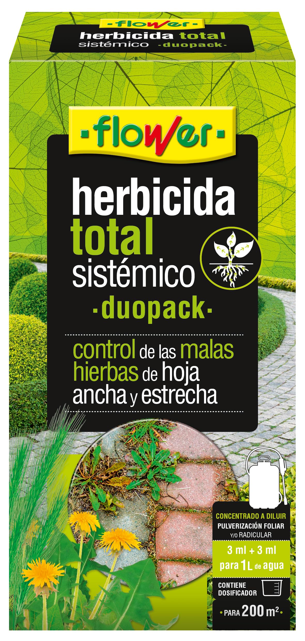 Flower Herbicida Total Sistémico Duopack 25 ml+​25 ml
