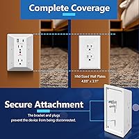 Vista 7 de LIDER Expansor de sobretensión de 6 salidas con PD-36W USB tipo A/C, carga rápida, protector de sobretensiones de hasta 1500J con indicador LED