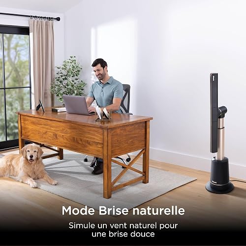 Shark TurboBlade Bladeless Tower Fan, High Speed Multi-Direction, Projects Air Up to 20 Meters, Silent, 10 Speeds, Turning, 180° Oscillation, Remote Control, Timer, Charcoal TF200SEU - 7