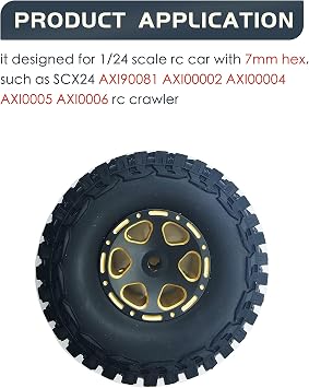 RC 1.0 Lastik ve Pirinç Boncuk Kilit Tekerlek Jantı Seti Köpük Eklemeli 1/24 RC Paletli Araba Eksenli SCX24 AXI90081 AXI0002 AXI0004 AXI0005 AXI0006 Yükseltme Parçaları 4 ADET