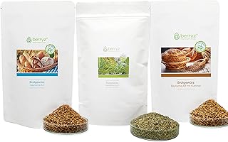 Brotgewürz 3-er Set | Bayrische Art 100g + Bayrische Art mit Kümmel 100g + Mediterrane Art 90g | Vielfalt & Abwechslung | Brot Gewürz