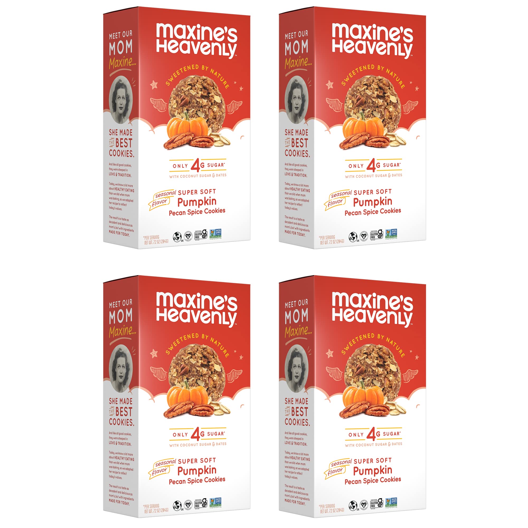 Maxine's Heavenly Pumpkin Cookies | Gluten Free Pumpkin Spice Cookies with Pecans | Made with Oats, Sweetened with Coconut Sugar & Dates | Tasty Low