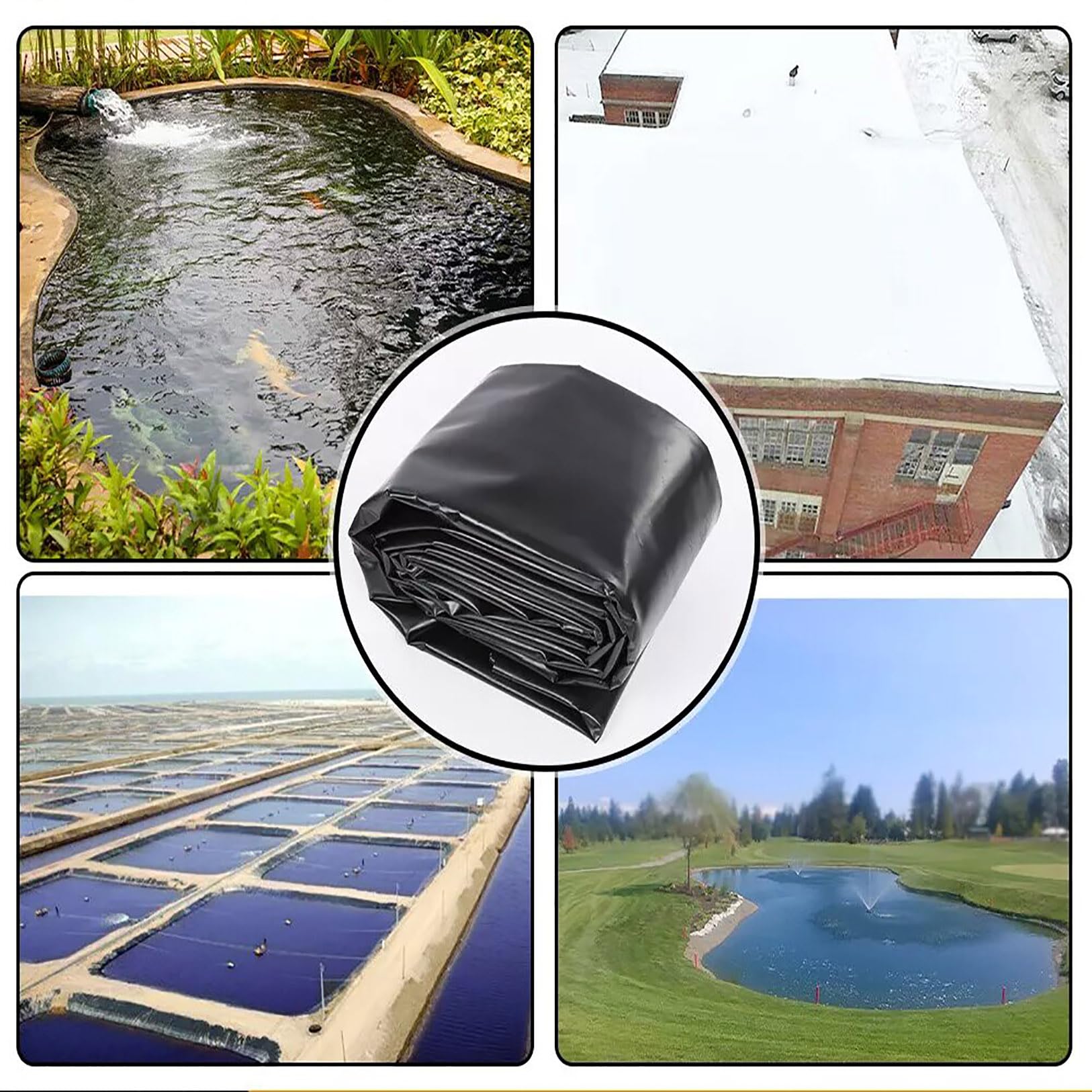 Estanque Prefabricado Grande, Lona para Piscina y Jardín, Revestimiento Duradero para Fuentes, Arroyos y Cascadas